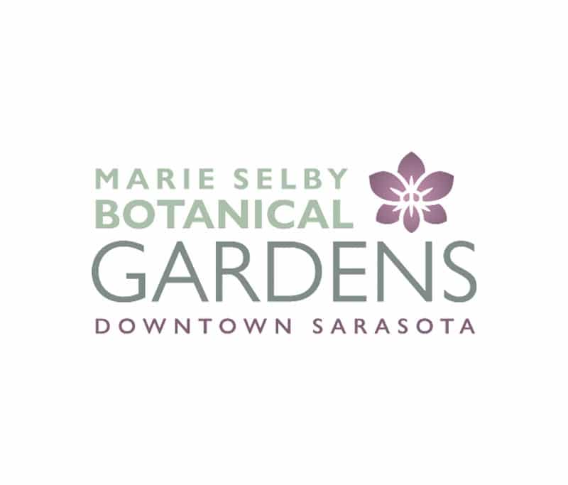 The "Marie Selby Botanical Gardens: Downtown Sarasota" logo