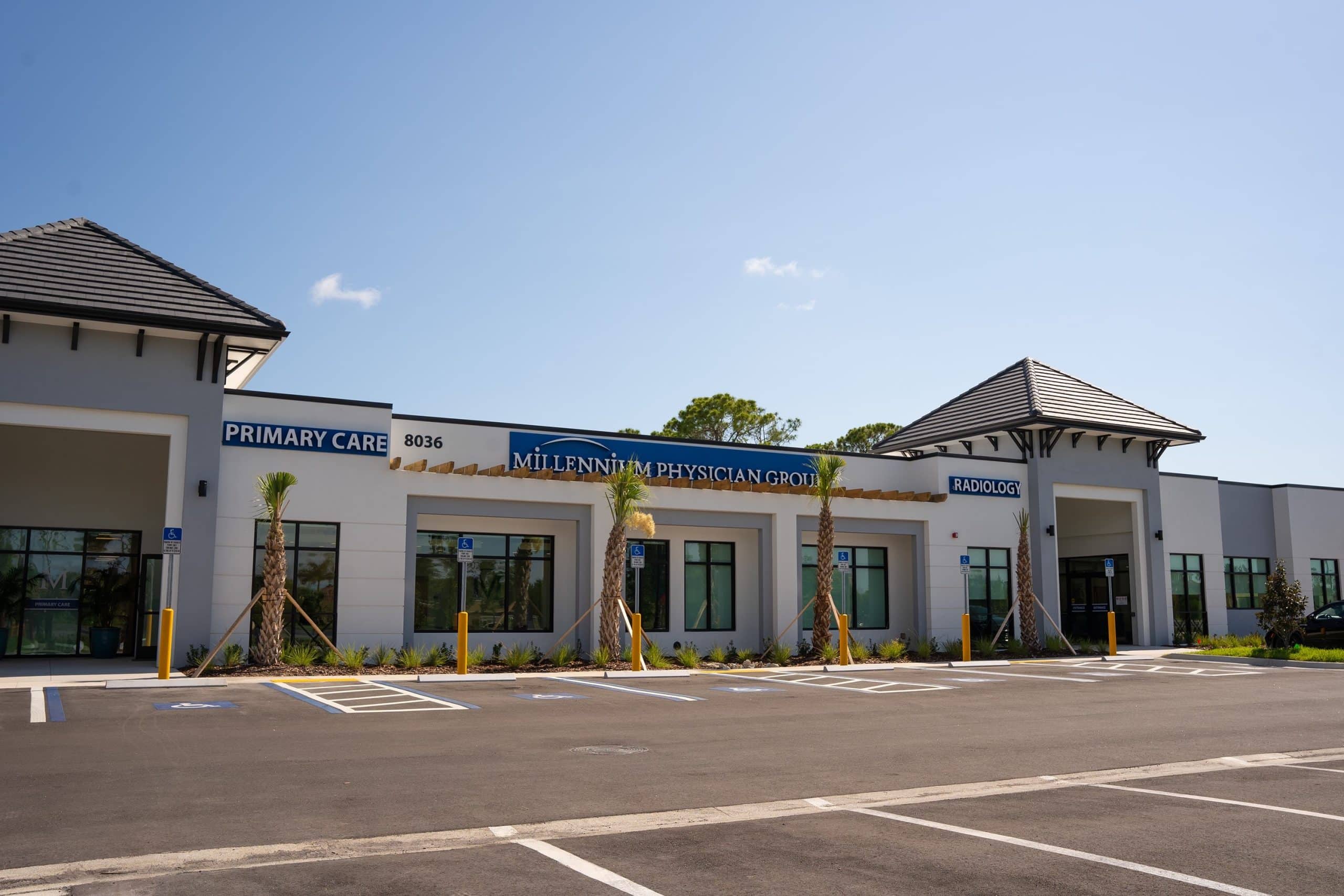 An image of the Millennium Physician Group building taken form the parking lot